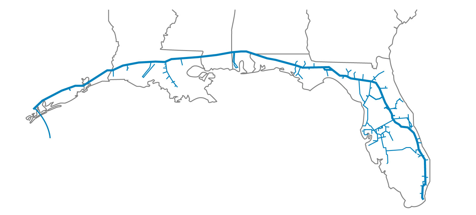 Florida Gas Transmission Map